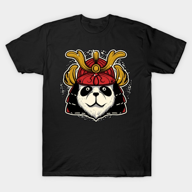 samurai panda T-Shirt by Luckyart11